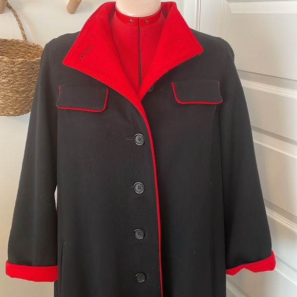 VTG Late 70s Mr Fred Virgin Wool Women’s Full Length Coat Size M Saks Fifth Ave - Picture 2 of 11